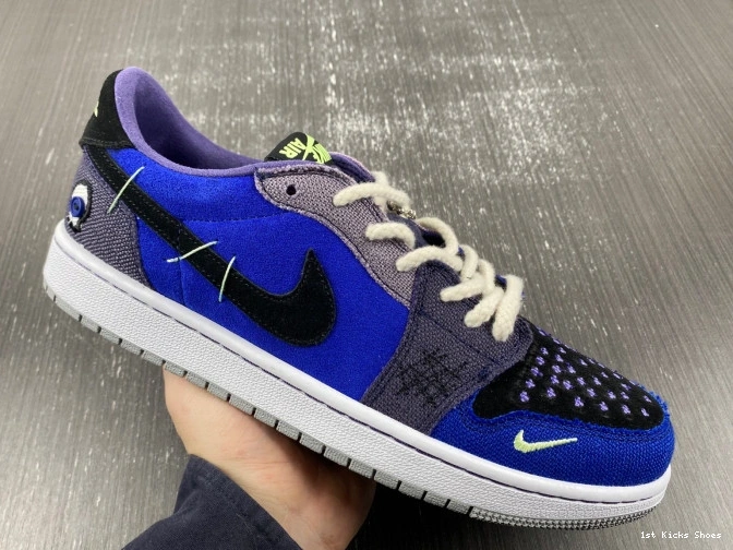 1st Kicks Shoes Williamson Voodoo Retro 1 Low Zion OG DZ7292- 737 Jordan AllSeason 1107